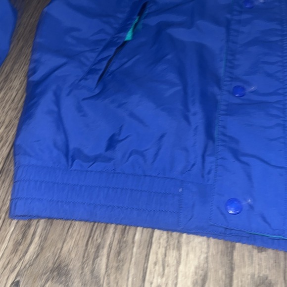 Vintage 90s Eddie Bauer Ultrex Snap Front Windbreaker Jacket Teal Blue Men's M - Picture 6 of 16